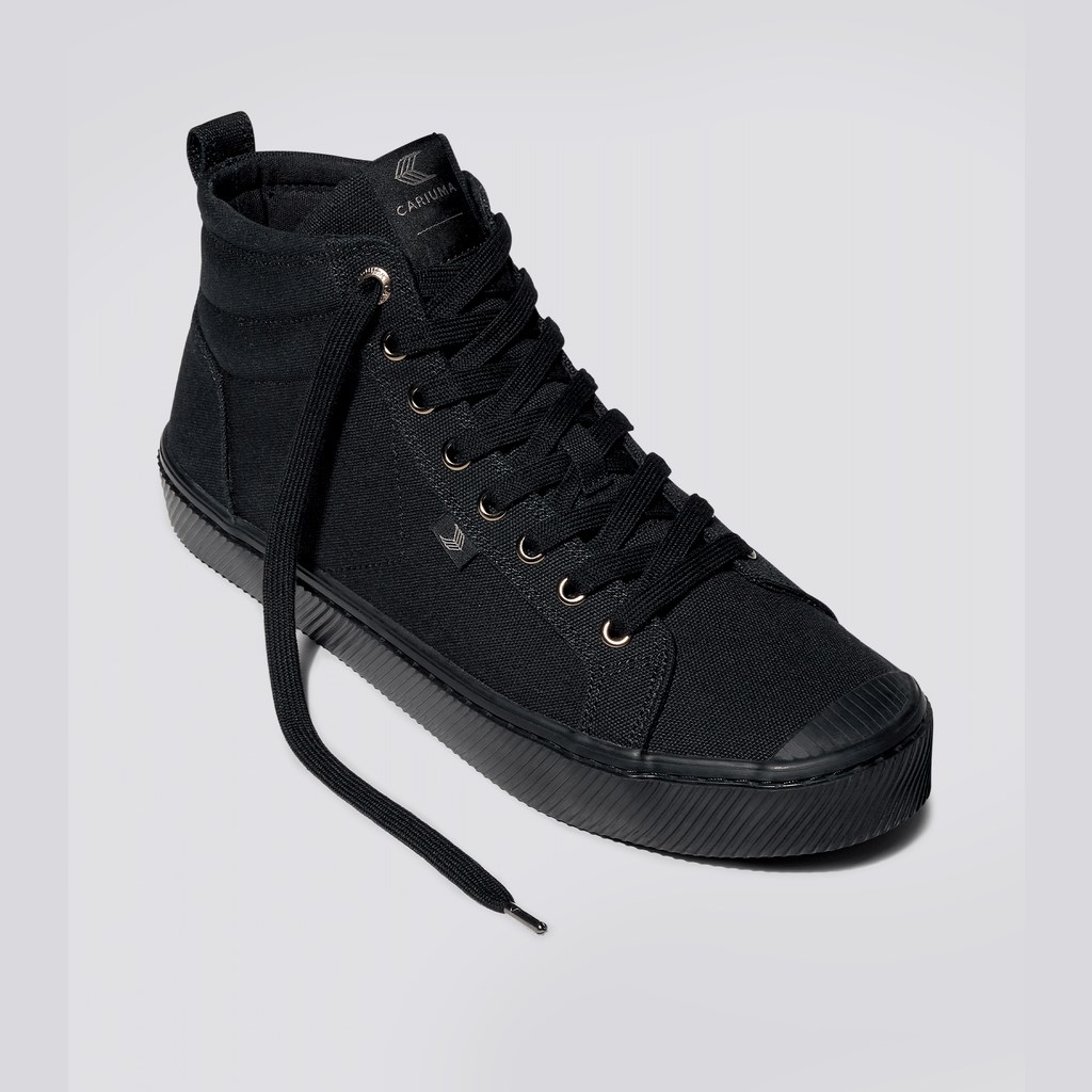 OCA HIGH Cariuma High Top Tela Vegan Noir Homme | UQE-9322175